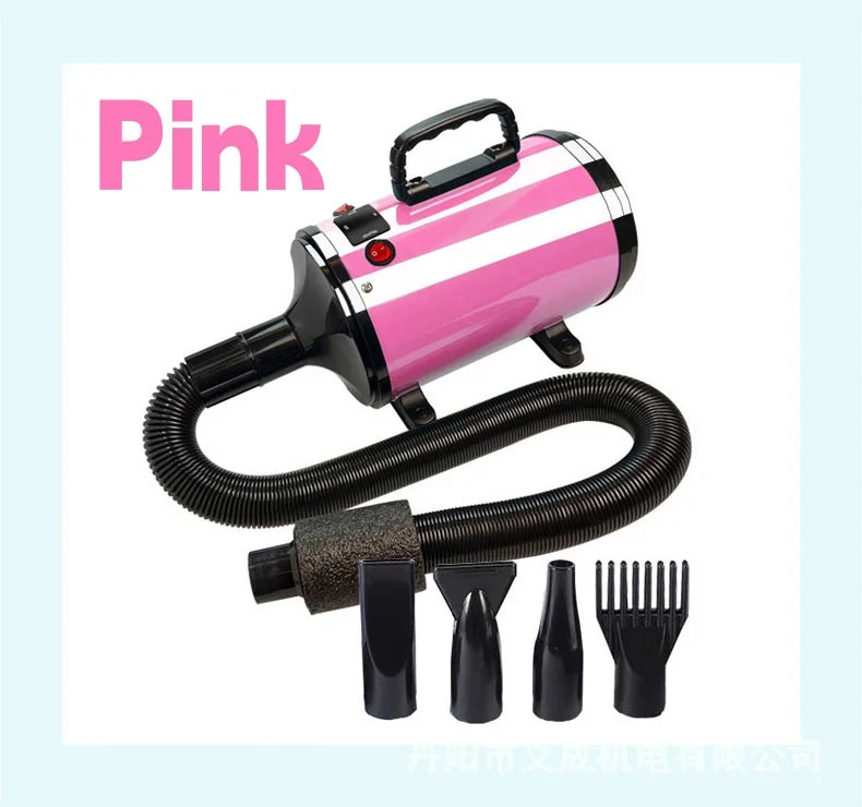 Dog Hair Dryer Pet Grooming Hair Dryer Adjustable Temperature and Speed High Power Suitable for Small, Medium and Large Dogs