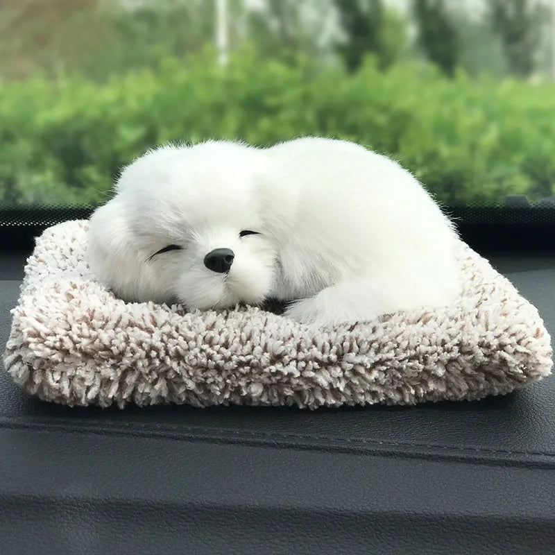 Car Dashboard Ornaments Decor Cute Simulation Plush Cats Dogs Toy Automobiles Decoration Interior Children Gift Auto Accessories