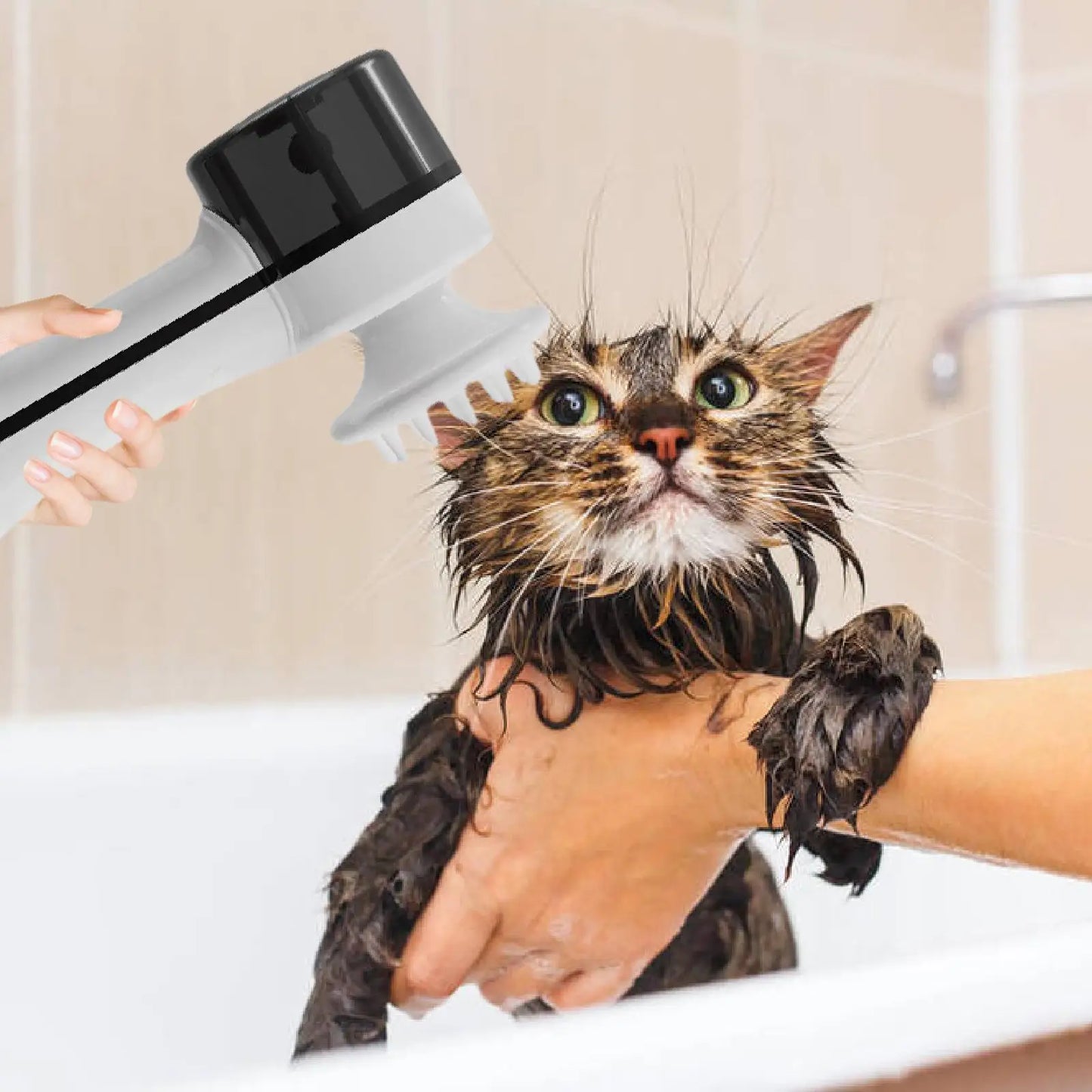 Dog Bath Brush Ergonomic Cleaning Supplies Automatic Household Rechargeable Dog Scrubber for Bath for Puppy Cats Dogs Pet