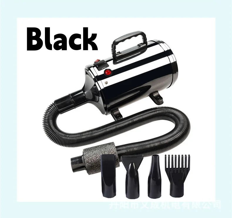 Dog Hair Dryer Pet Grooming Hair Dryer Adjustable Temperature and Speed High Power Suitable for Small, Medium and Large Dogs