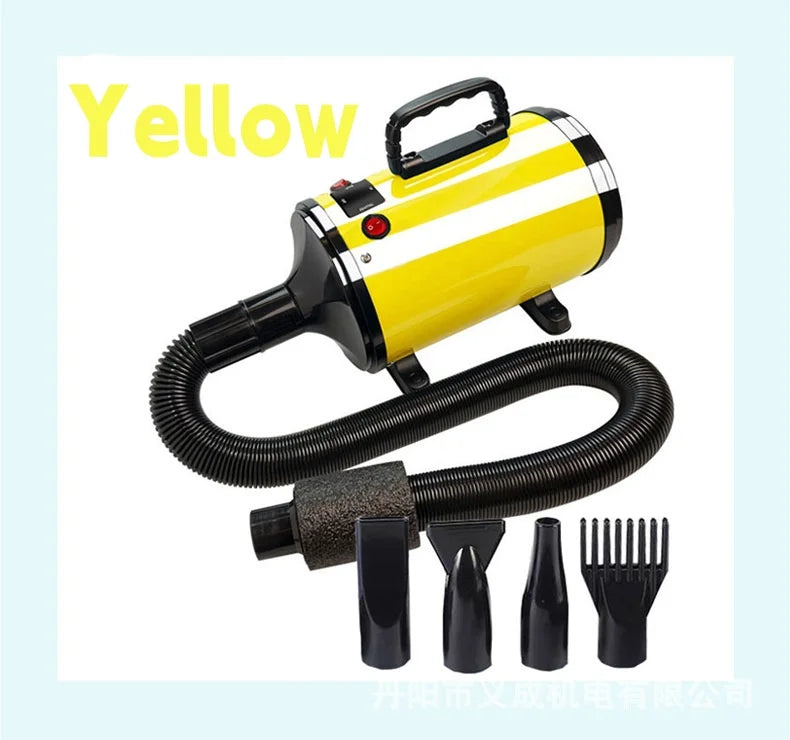 Dog Hair Dryer Pet Grooming Hair Dryer Adjustable Temperature and Speed High Power Suitable for Small, Medium and Large Dogs