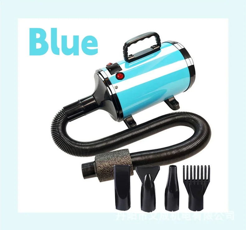 Dog Hair Dryer Pet Grooming Hair Dryer Adjustable Temperature and Speed High Power Suitable for Small, Medium and Large Dogs