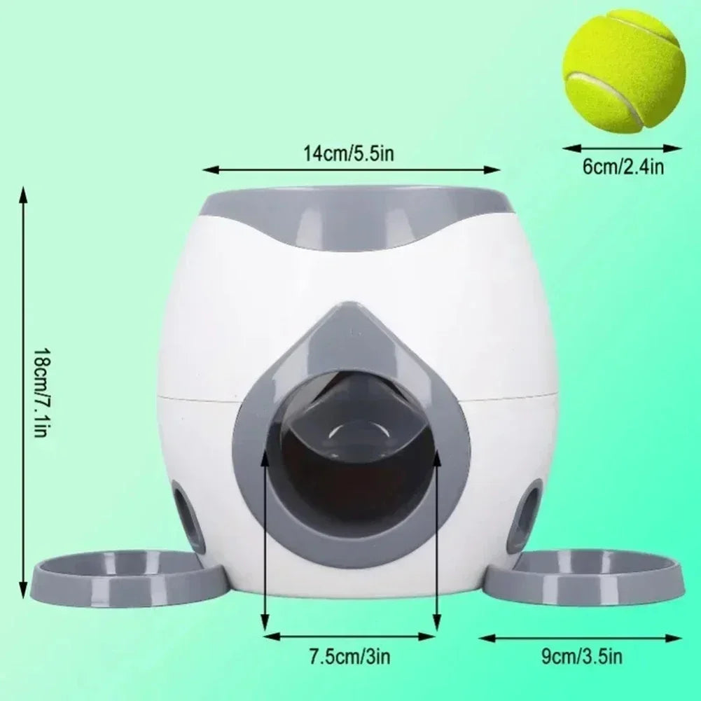 Dog Feeder Interactive Funny Reward Game Training Tool for Dog Cat Tennis Ball Launcher Gaming Toy