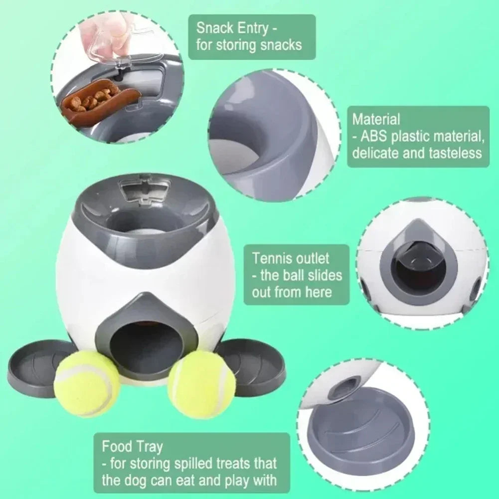 Dog Feeder Interactive Funny Reward Game Training Tool for Dog Cat Tennis Ball Launcher Gaming Toy