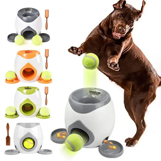 Dog Feeder Interactive Funny Reward Game Training Tool for Dog Cat Tennis Ball Launcher Gaming Toy