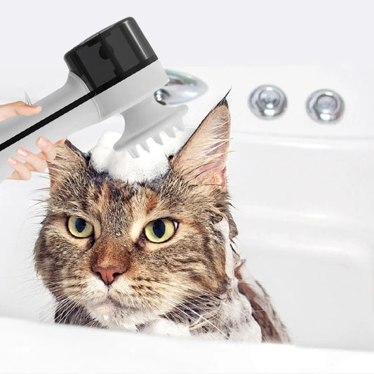 Dog Bath Brush Ergonomic Cleaning Supplies Automatic Household Rechargeable Dog Scrubber for Bath for Puppy Cats Dogs Pet
