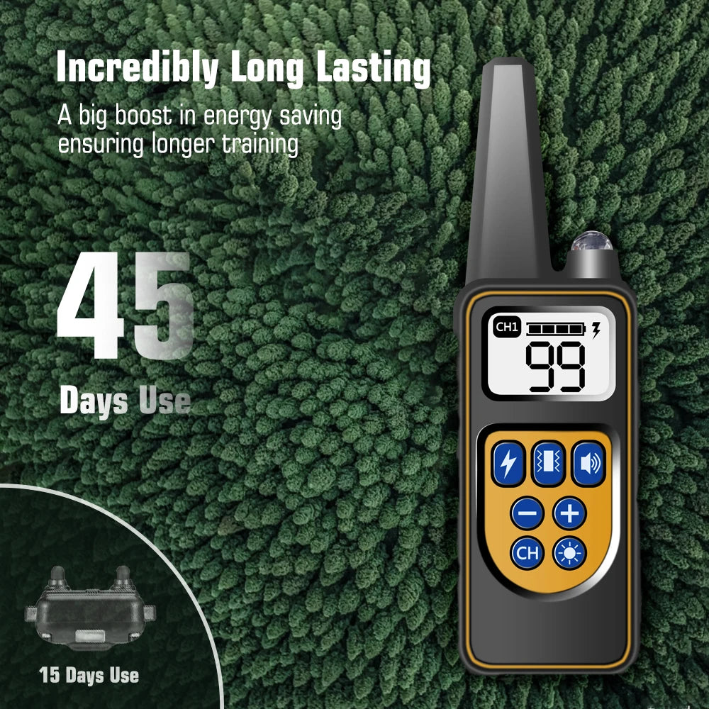 Dog Training Collar with Remote, Waterproof Shock Collar, Rechargeable, Small, Medium, Large Dogs, Beep